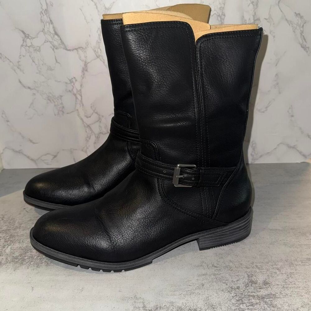 NATURALIZER GLORIAH Women’s Block Heel Mid-calf Boots Size 10